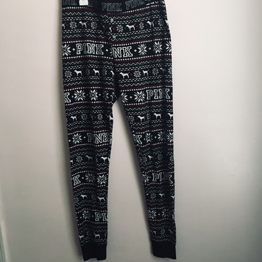 VS PINK holiday thermal pants